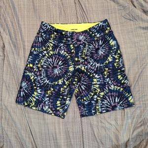 Land's End tie dye bicycle shorts